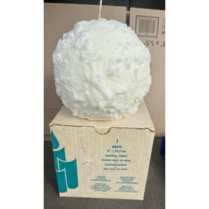 Partylite Large Snowball Candle Unused 6 NIB Vintage